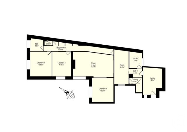 Appartement F4 à vendre - 4 pièces - 112,64 m2 - Paris - 75015 - ILE-DE-FRANCE