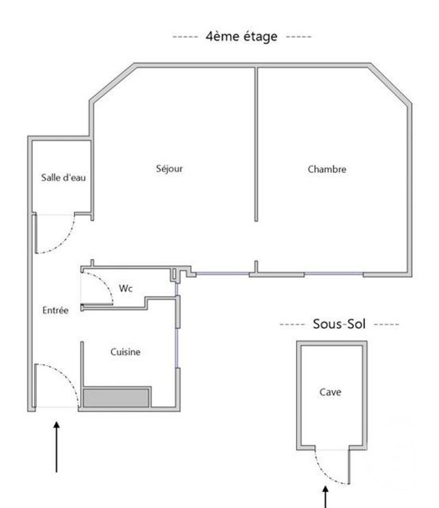 Appartement F2 à vendre - 2 pièces - 34,16 m2 - Paris - 75015 - ILE-DE-FRANCE