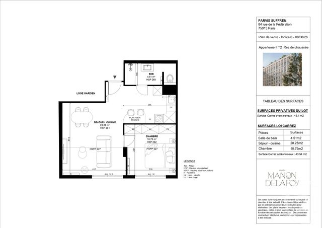 Appartement F2 à vendre PARIS