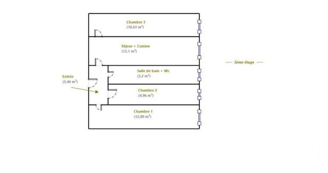 Appartement T3 à vendre PARIS